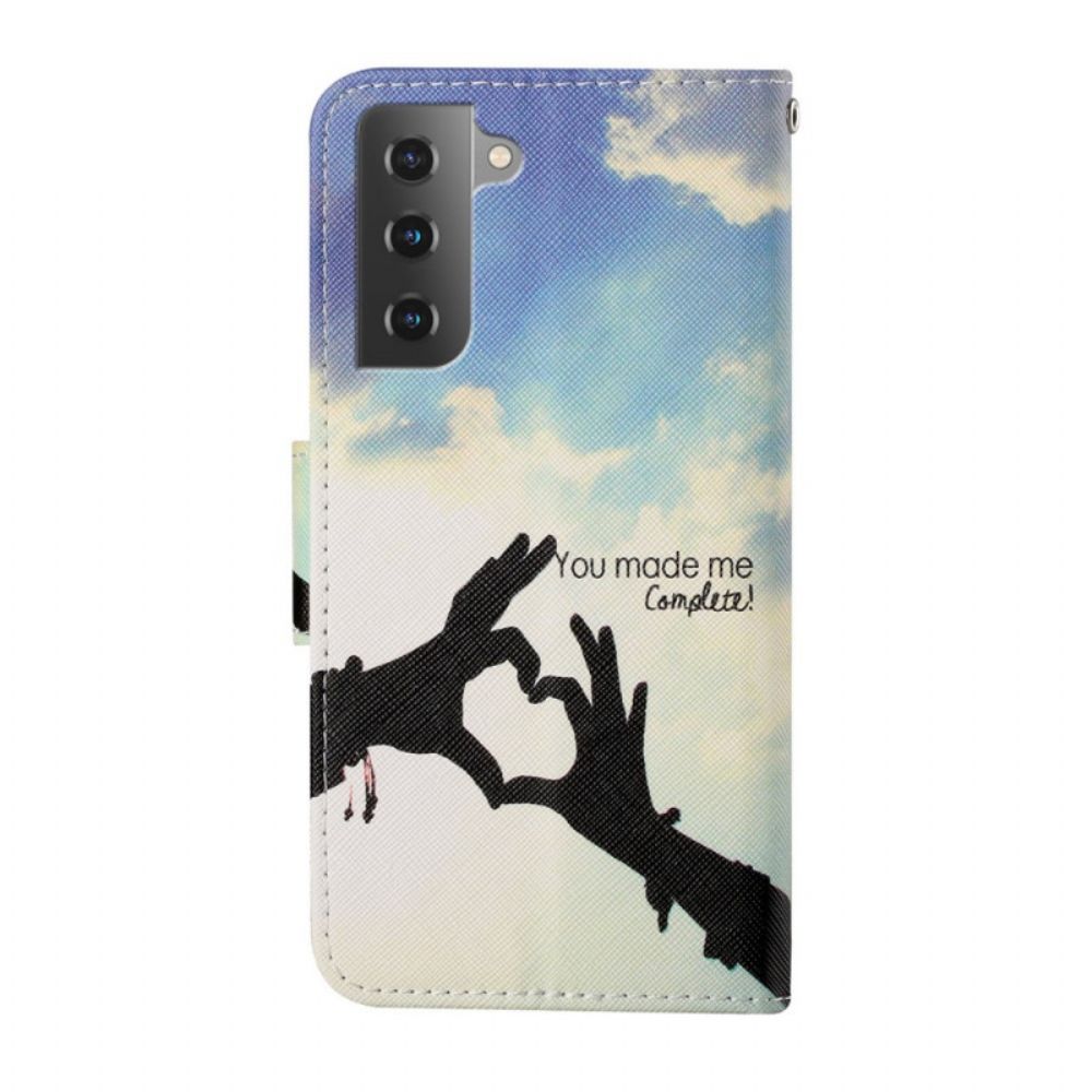 Flip Case voor Samsung Galaxy S22 Plus 5G Compleet Met Koord