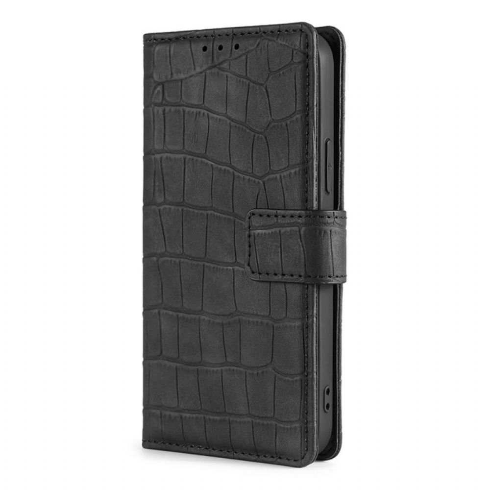 Flip Case voor Samsung Galaxy S22 Plus 5G Krokodillenleereffect