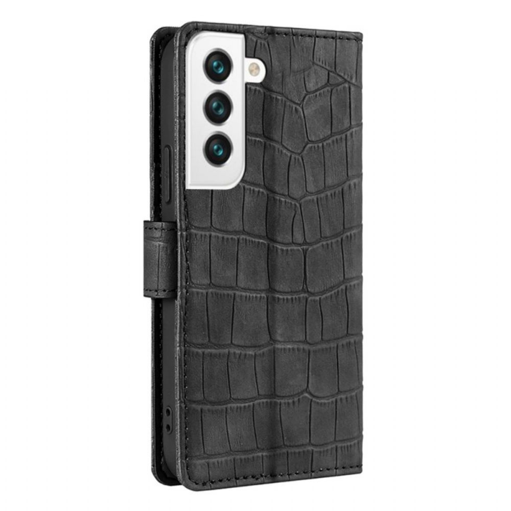 Flip Case voor Samsung Galaxy S22 Plus 5G Krokodillenleereffect