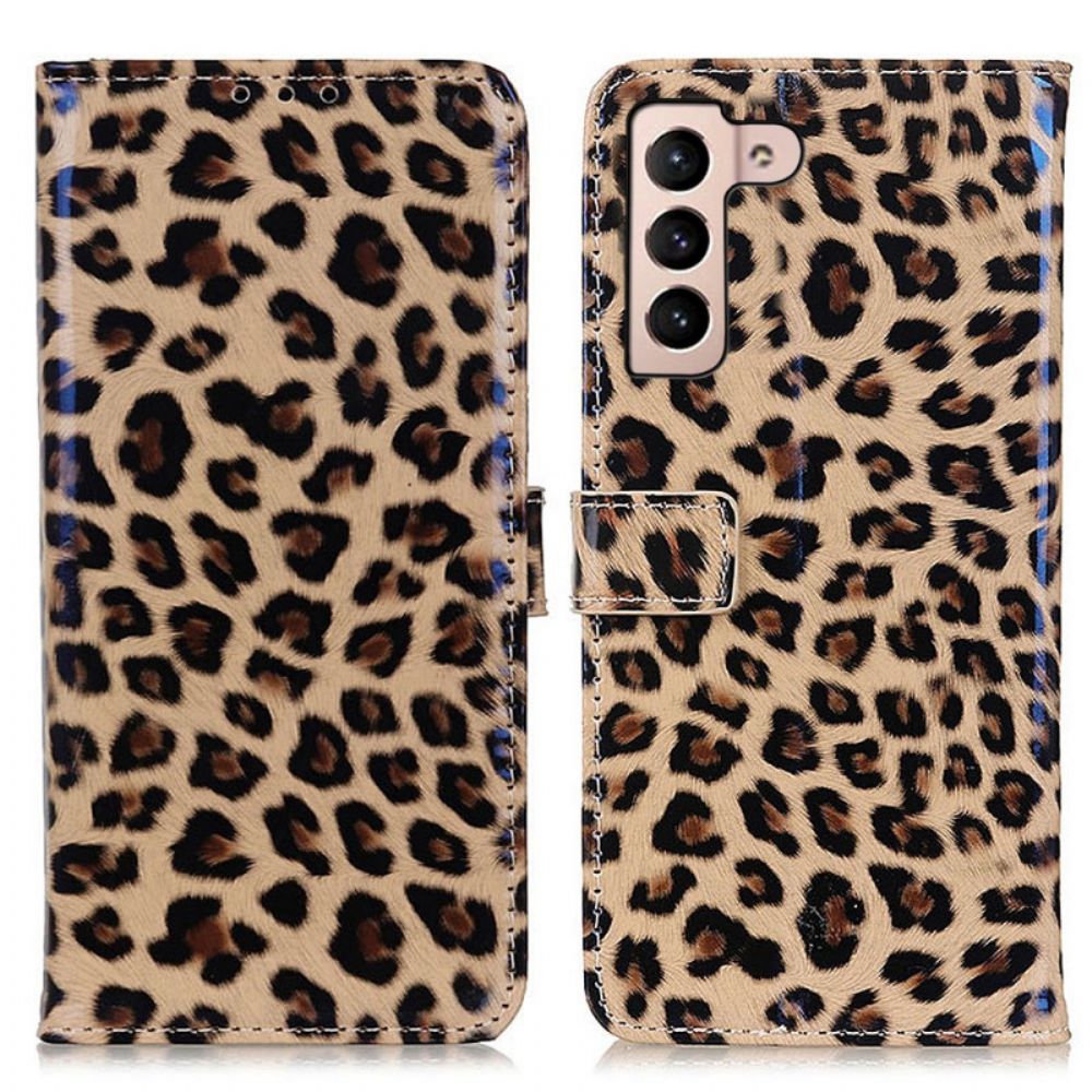 Flip Case voor Samsung Galaxy S22 Plus 5G Luipaard