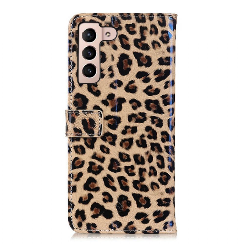 Flip Case voor Samsung Galaxy S22 Plus 5G Luipaard