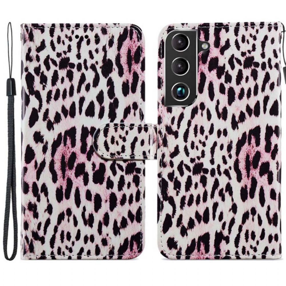 Flip Case voor Samsung Galaxy S22 Plus 5G Luipaardafdruk