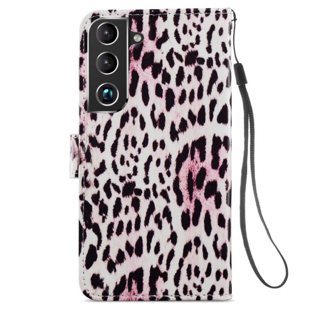 Flip Case voor Samsung Galaxy S22 Plus 5G Luipaardafdruk