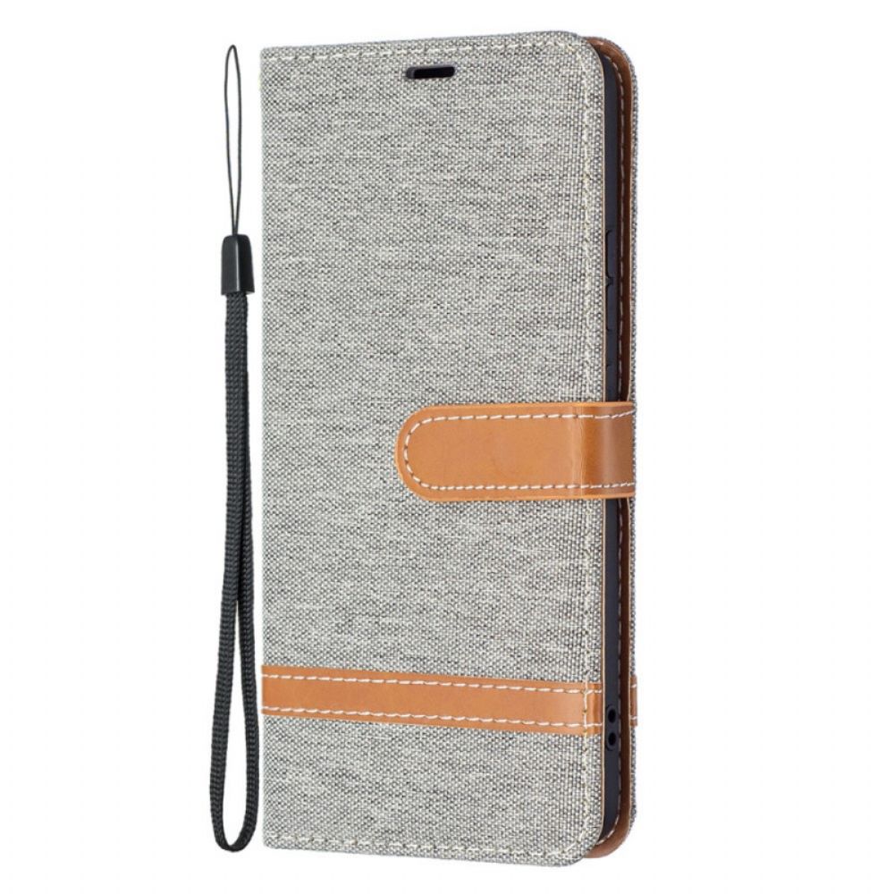 Flip Case voor Samsung Galaxy S22 Plus 5G Met Ketting Band Met Stof En Leereffect