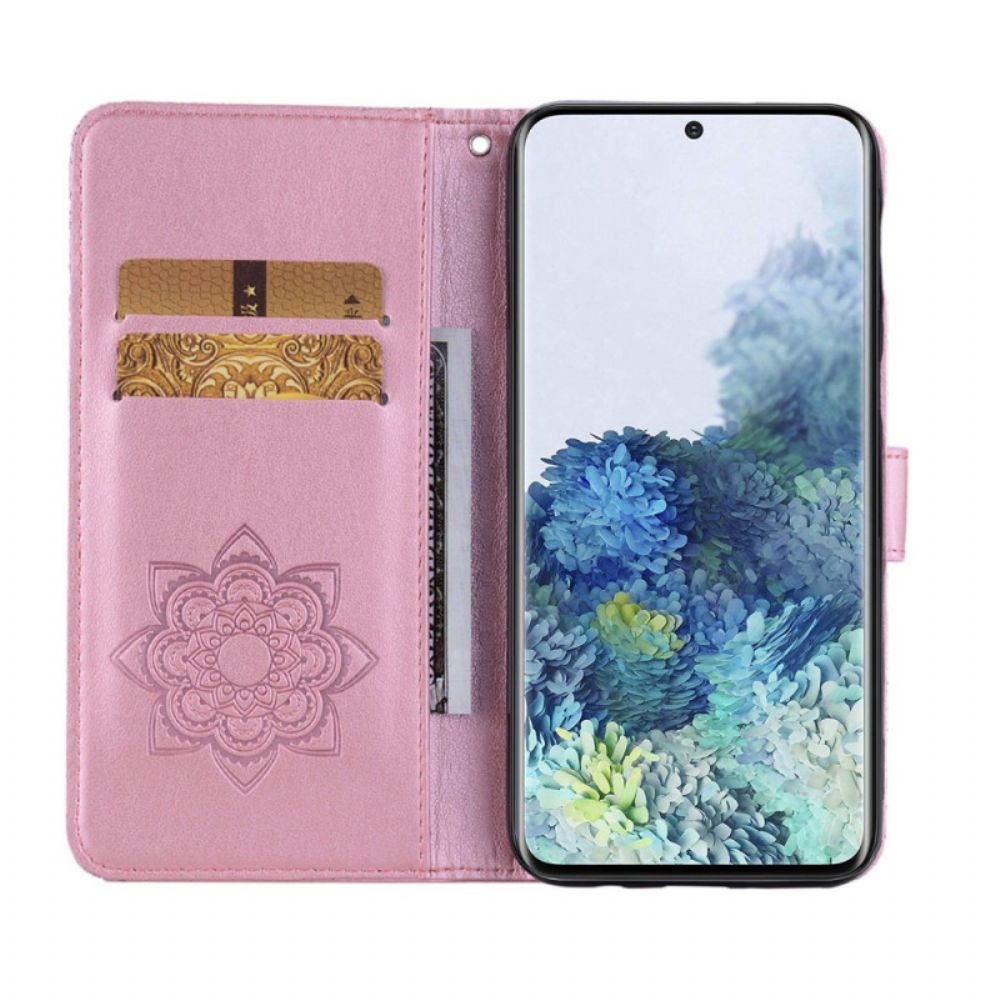 Flip Case voor Samsung Galaxy S22 Plus 5G Uil Mandala En Charm