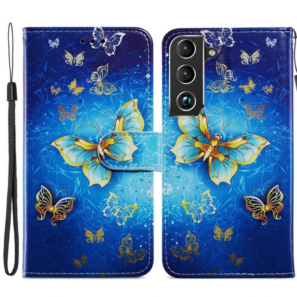 Flip Case voor Samsung Galaxy S22 Plus 5G Vliegende Vlinders