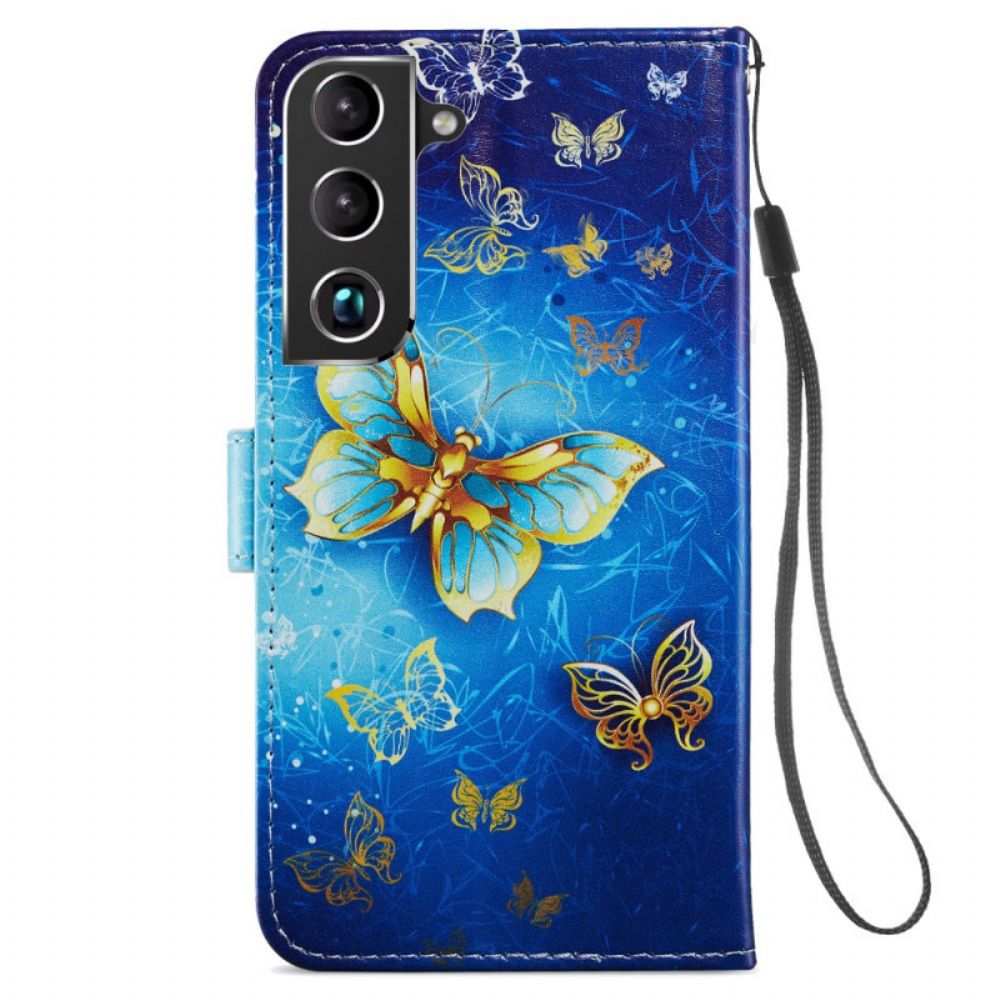 Flip Case voor Samsung Galaxy S22 Plus 5G Vliegende Vlinders