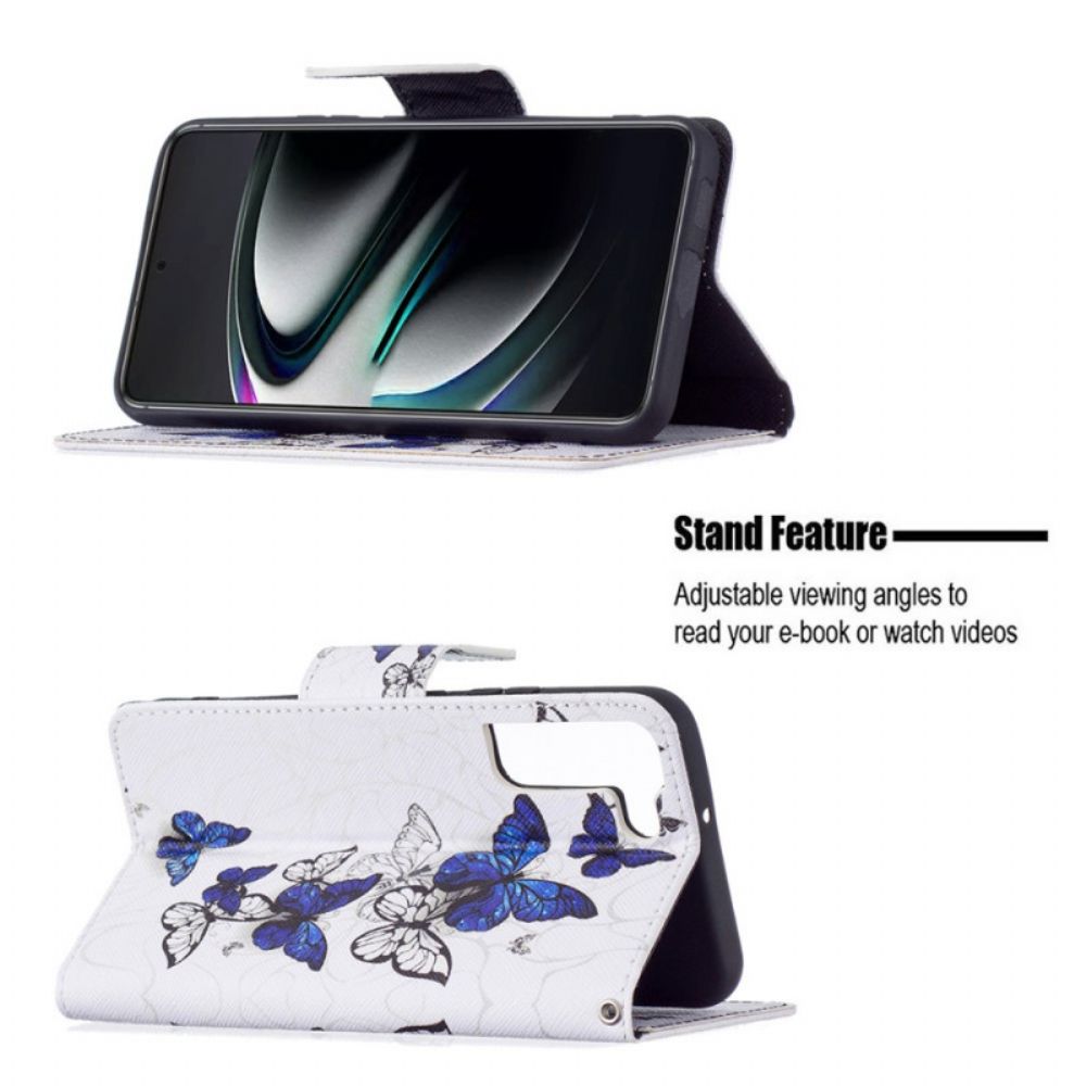 Flip Case voor Samsung Galaxy S22 Plus 5G Vlinders Koningen