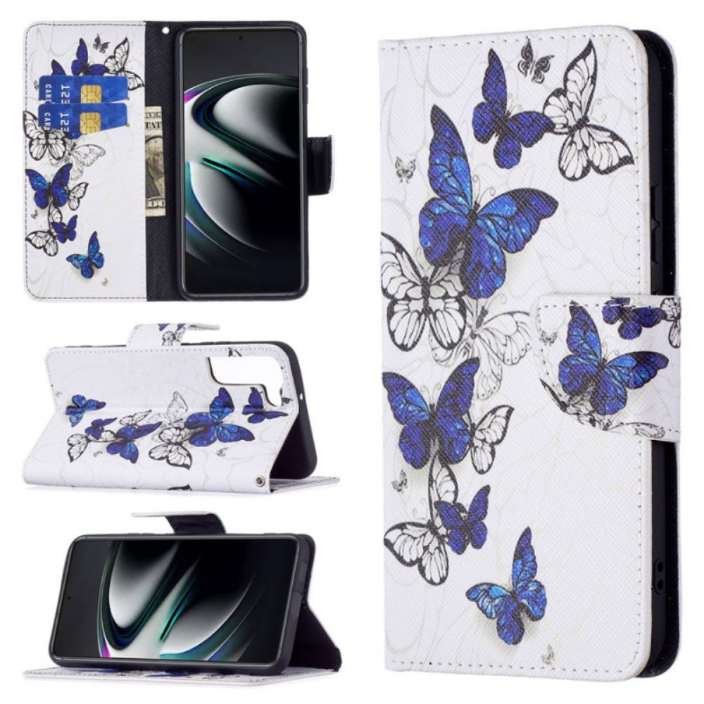 Flip Case voor Samsung Galaxy S22 Plus 5G Vlinders Koningen