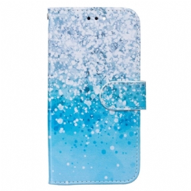 Folio-hoesje voor Samsung Galaxy S22 Plus 5G Blauw Glitterverloop