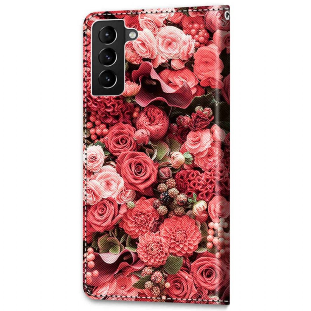 Folio-hoesje voor Samsung Galaxy S22 Plus 5G Bloemenromantiek