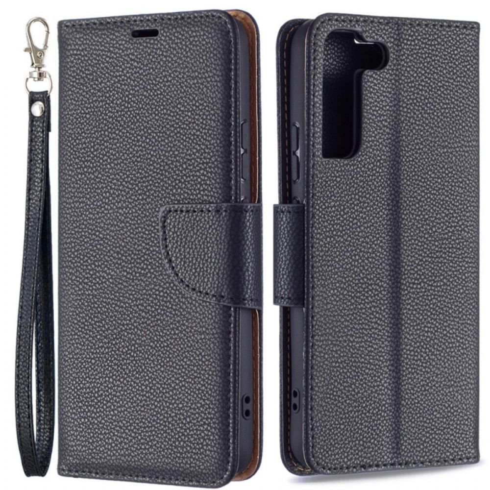 Folio-hoesje voor Samsung Galaxy S22 Plus 5G Flip Case Litchi Flap Schuin