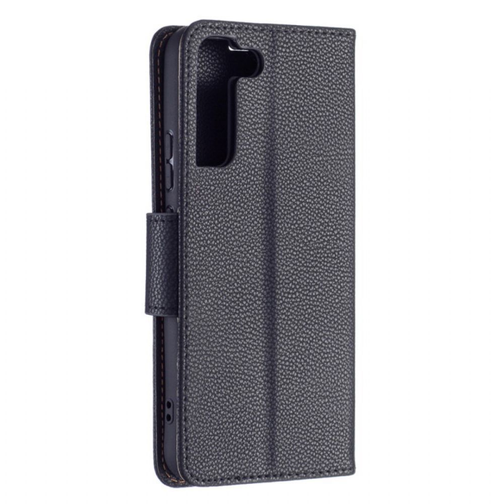 Folio-hoesje voor Samsung Galaxy S22 Plus 5G Flip Case Litchi Flap Schuin