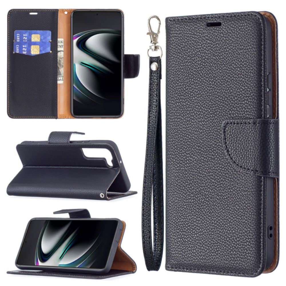 Folio-hoesje voor Samsung Galaxy S22 Plus 5G Flip Case Litchi Flap Schuin