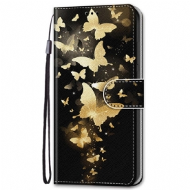 Folio-hoesje voor Samsung Galaxy S22 Plus 5G Gele Vlinders