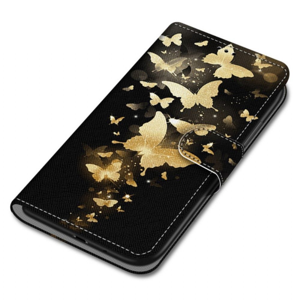 Folio-hoesje voor Samsung Galaxy S22 Plus 5G Gele Vlinders