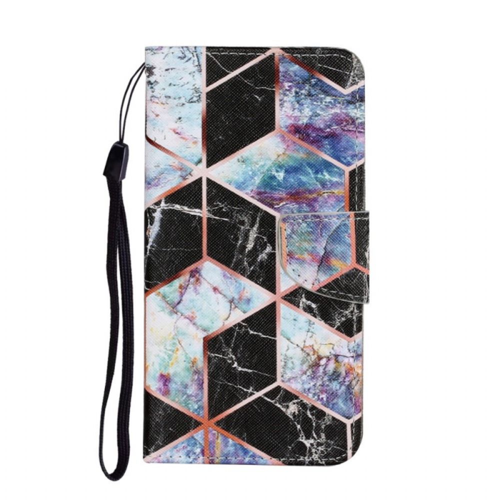 Folio-hoesje voor Samsung Galaxy S22 Plus 5G Geometrisch Marmer