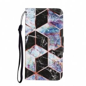 Folio-hoesje voor Samsung Galaxy S22 Plus 5G Geometrisch Marmer