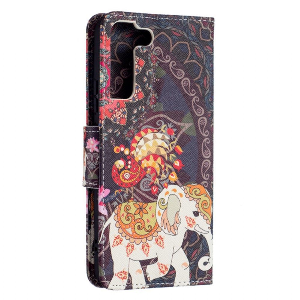 Folio-hoesje voor Samsung Galaxy S22 Plus 5G Indische Olifant