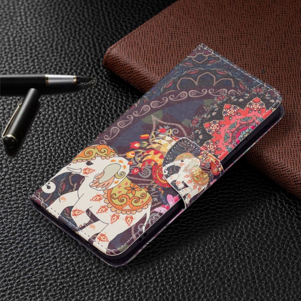 Folio-hoesje voor Samsung Galaxy S22 Plus 5G Indische Olifant