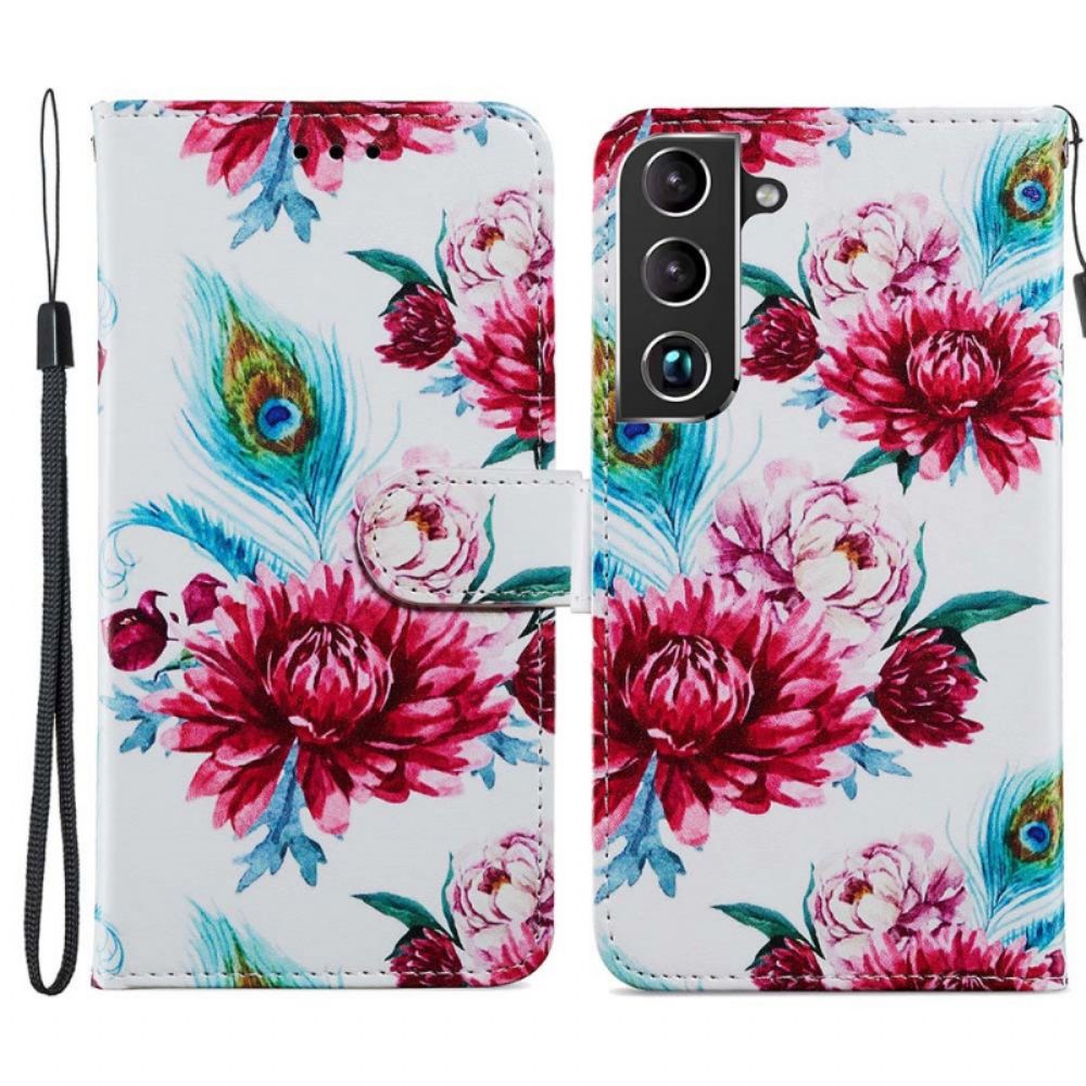 Folio-hoesje voor Samsung Galaxy S22 Plus 5G Intense Bloemen