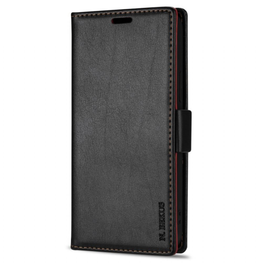 Folio-hoesje voor Samsung Galaxy S22 Plus 5G Ln.bekus Leereffect