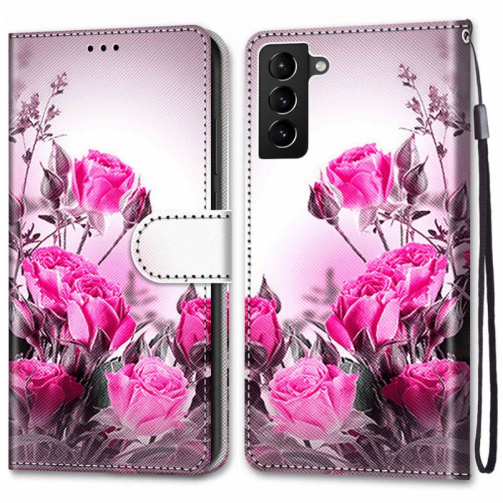 Folio-hoesje voor Samsung Galaxy S22 Plus 5G Magische Bloemen