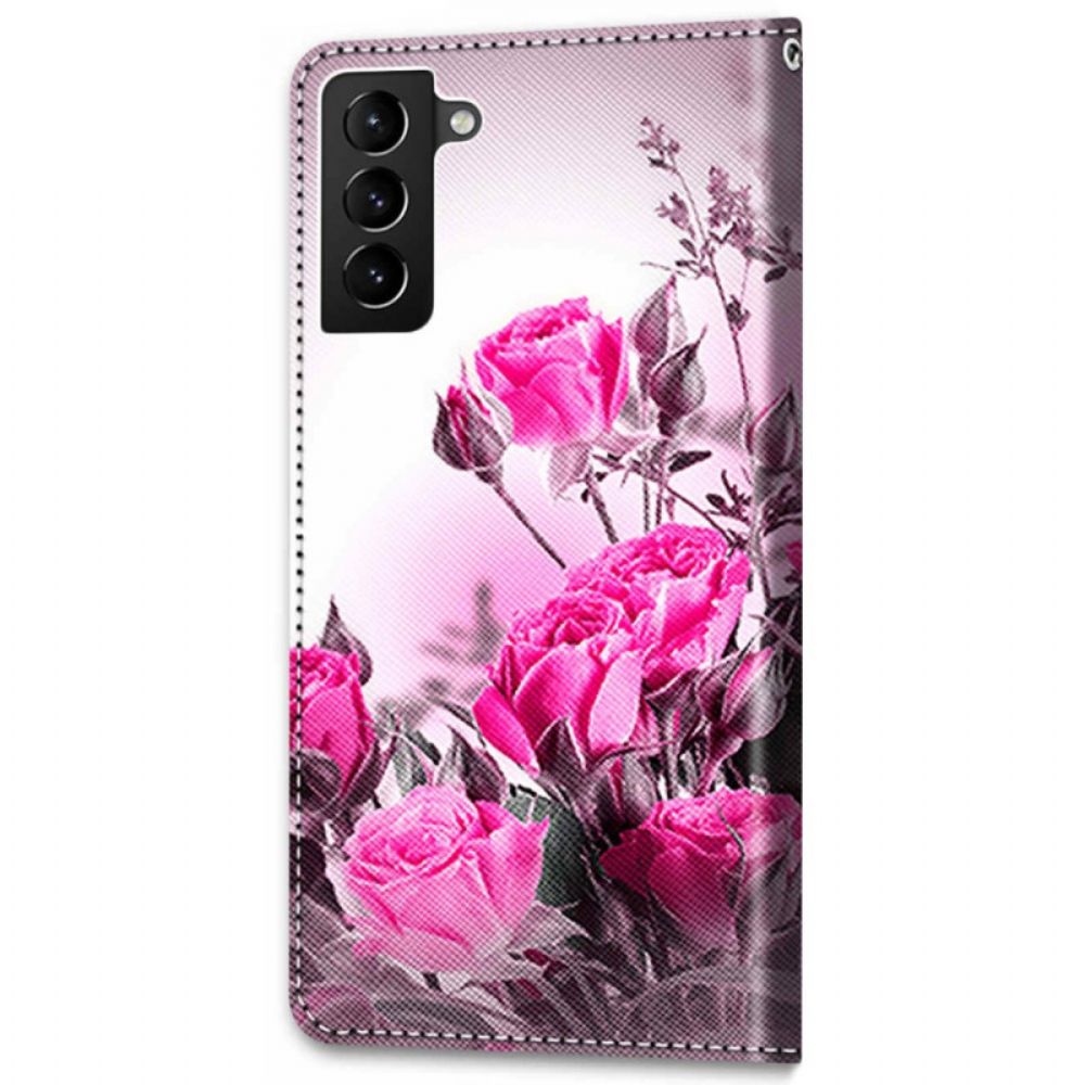 Folio-hoesje voor Samsung Galaxy S22 Plus 5G Magische Bloemen