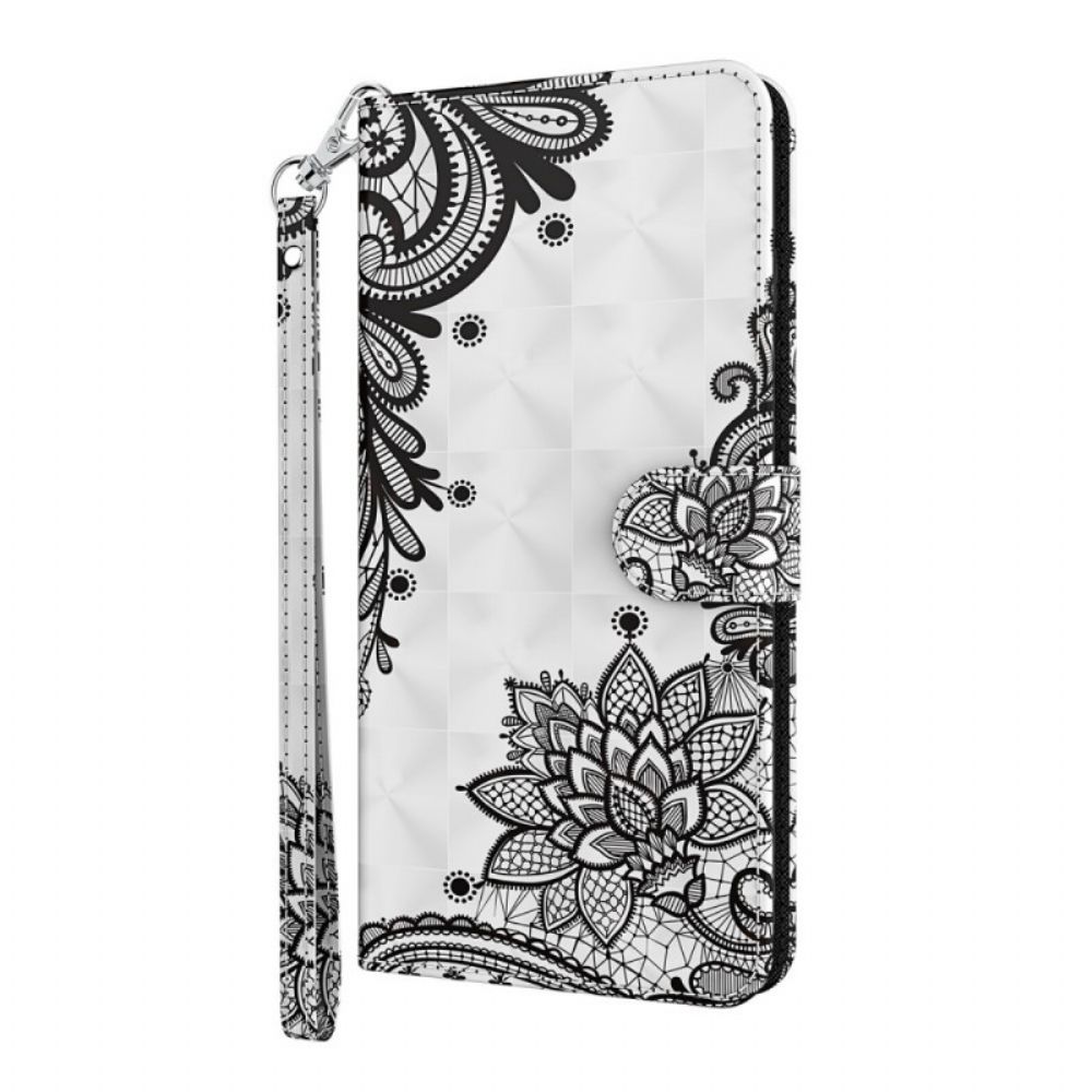 Folio-hoesje voor Samsung Galaxy S22 Plus 5G Met Ketting Kant Met Afneembare Riem