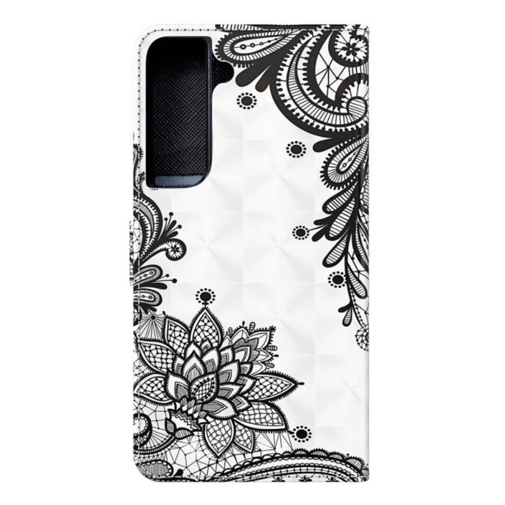 Folio-hoesje voor Samsung Galaxy S22 Plus 5G Met Ketting Kant Met Afneembare Riem