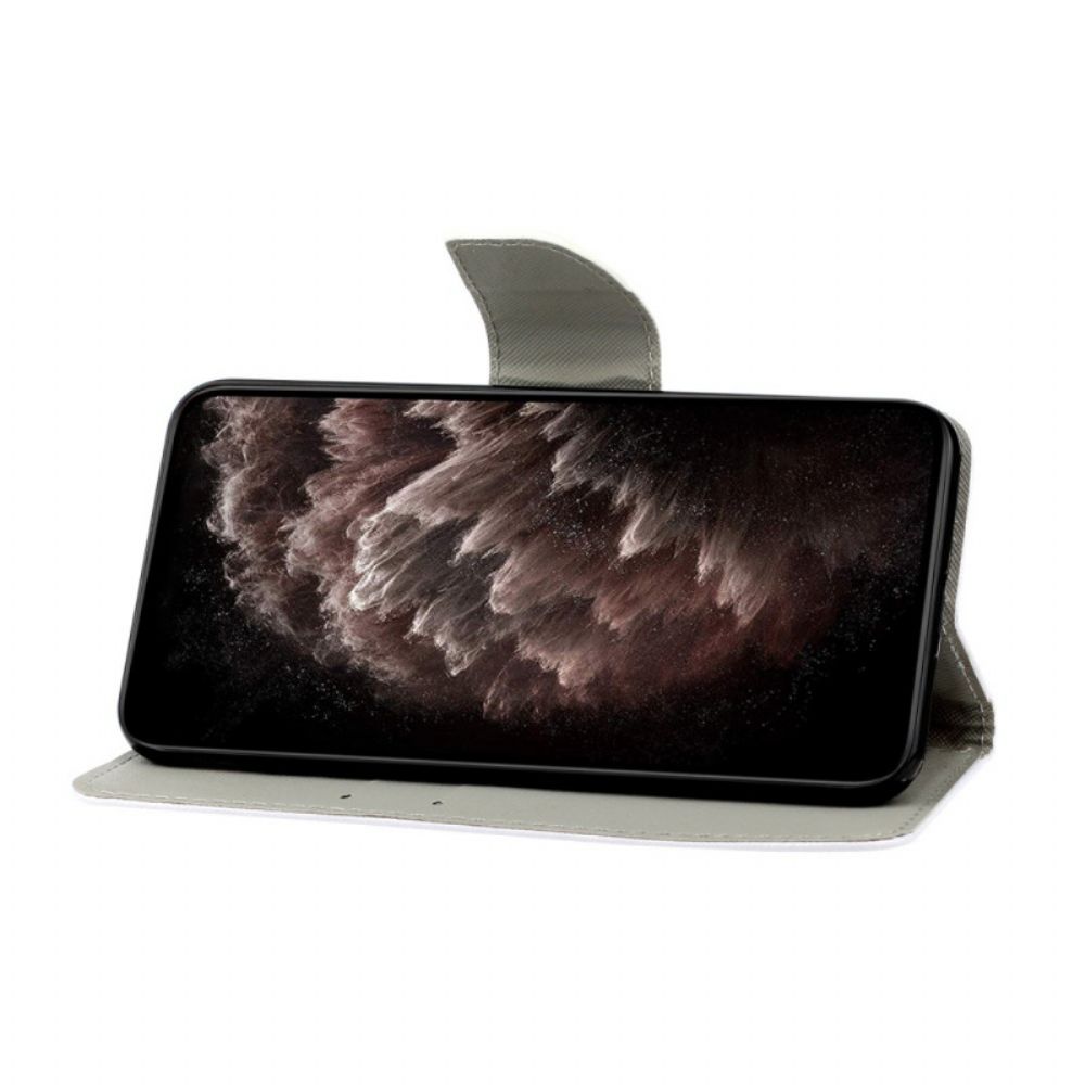 Folio-hoesje voor Samsung Galaxy S22 Plus 5G Met Ketting Rode Ledematen Met Riem