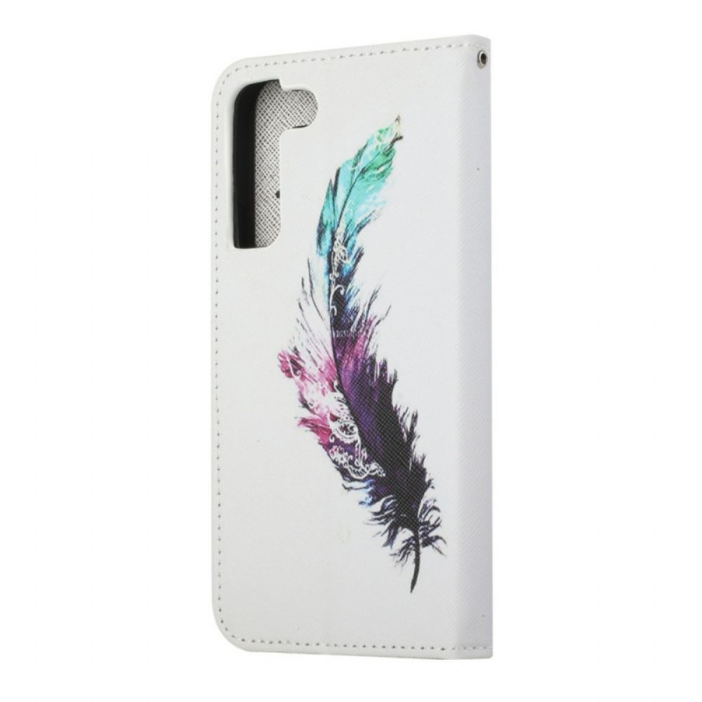 Folio-hoesje voor Samsung Galaxy S22 Plus 5G Met Ketting Thong Veer