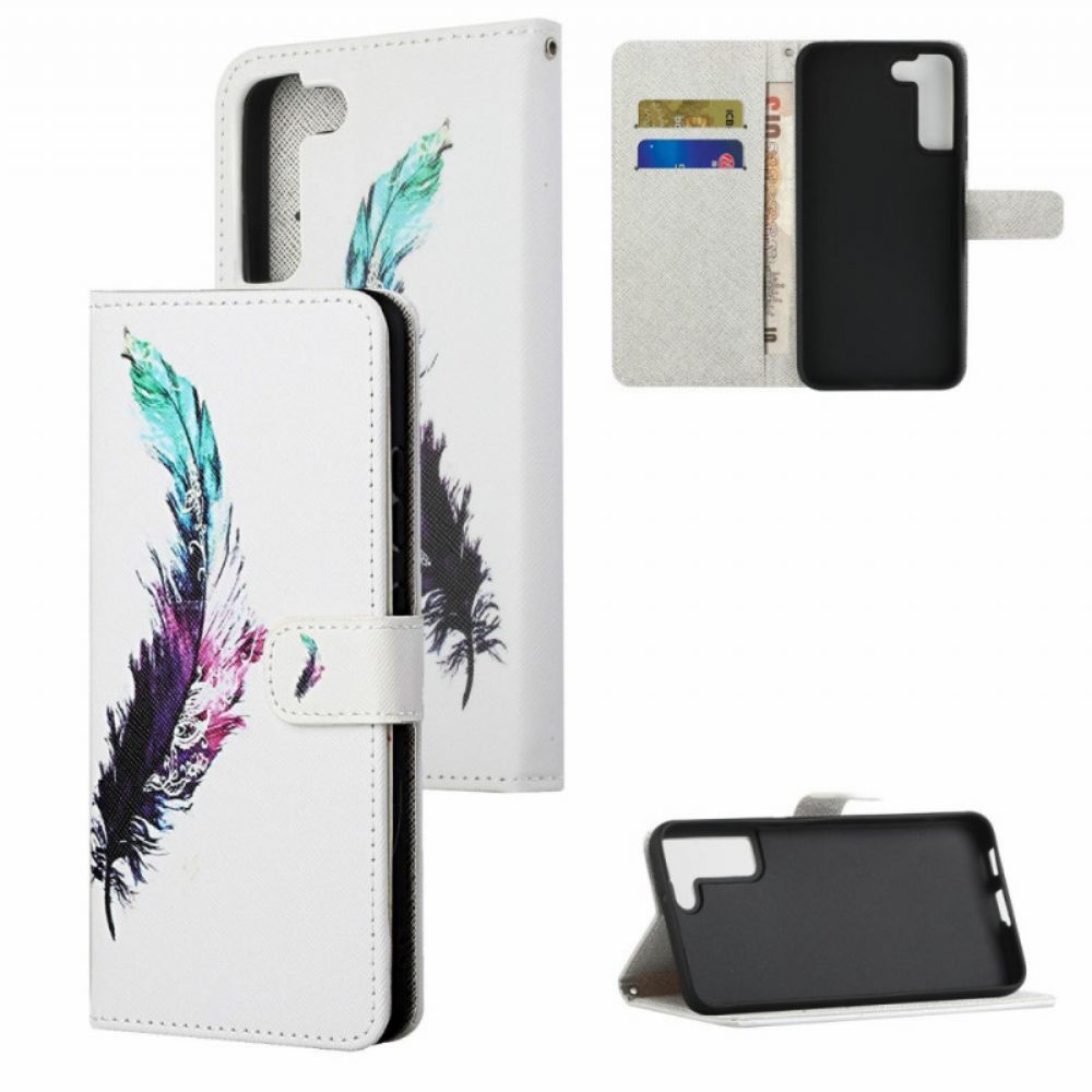 Folio-hoesje voor Samsung Galaxy S22 Plus 5G Met Ketting Thong Veer