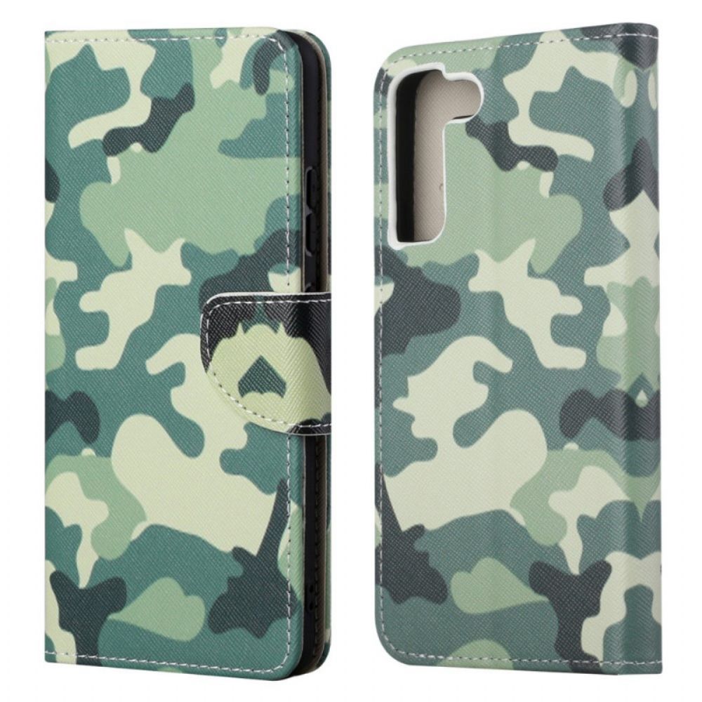 Folio-hoesje voor Samsung Galaxy S22 Plus 5G Militaire Camouflage