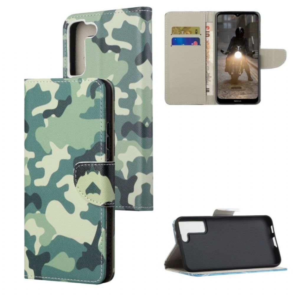 Folio-hoesje voor Samsung Galaxy S22 Plus 5G Militaire Camouflage