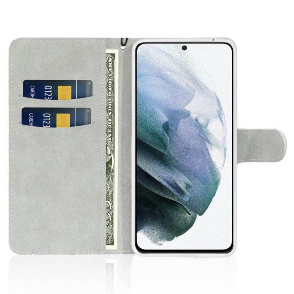 Folio-hoesje voor Samsung Galaxy S22 Plus 5G Pailletten S-ontwerp