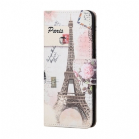 Folio-hoesje voor Samsung Galaxy S22 Plus 5G Retro Eiffeltoren