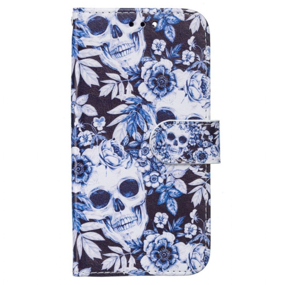 Folio-hoesje voor Samsung Galaxy S22 Plus 5G Retro Schedels