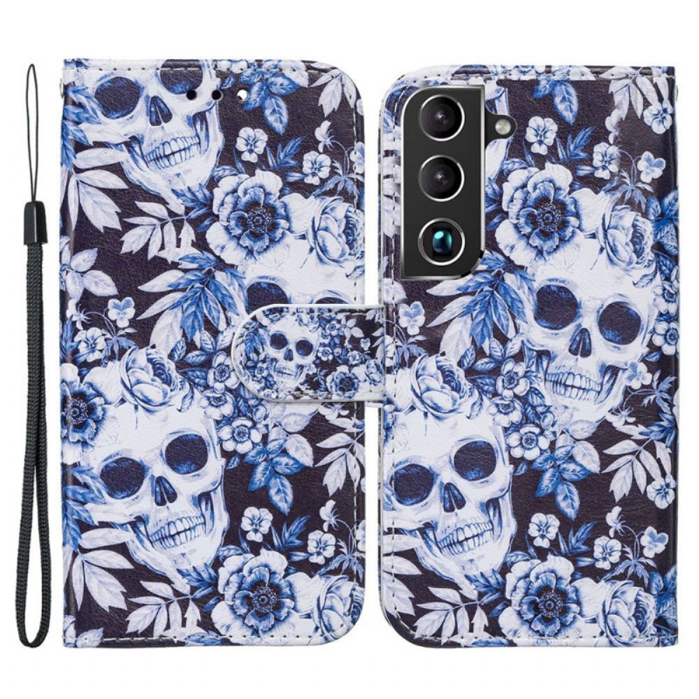 Folio-hoesje voor Samsung Galaxy S22 Plus 5G Retro Schedels