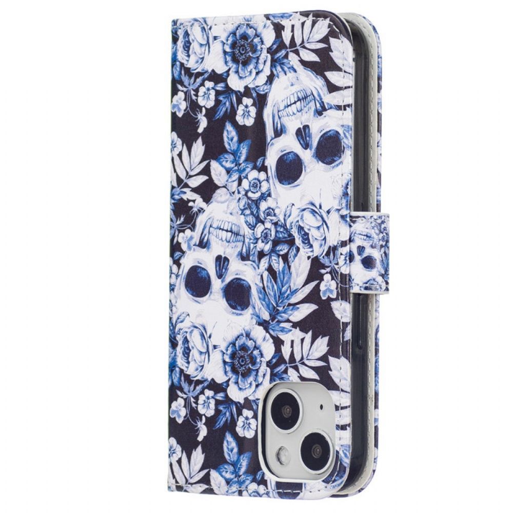 Folio-hoesje voor Samsung Galaxy S22 Plus 5G Retro Schedels