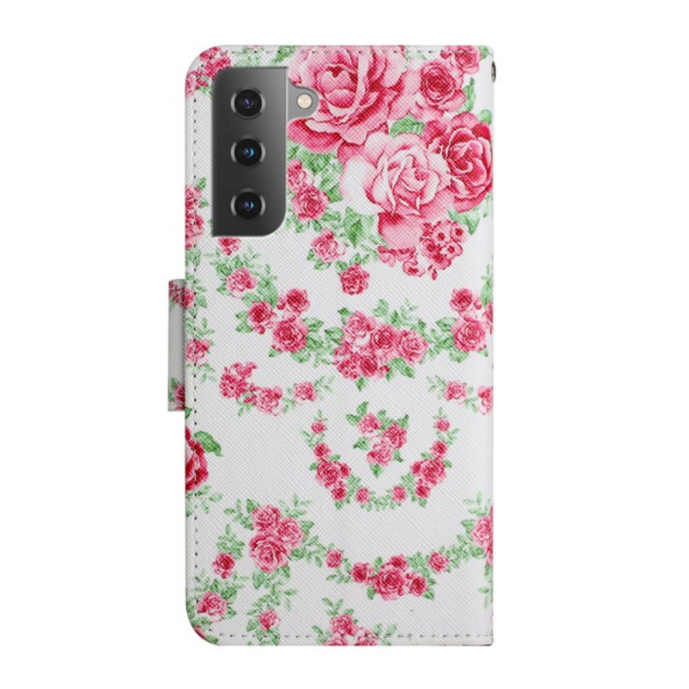 Folio-hoesje voor Samsung Galaxy S22 Plus 5G Royal Liberty-bloemen