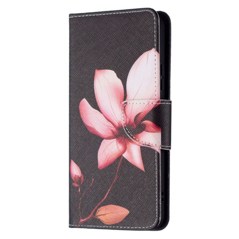 Folio-hoesje voor Samsung Galaxy S22 Plus 5G Roze Bloem