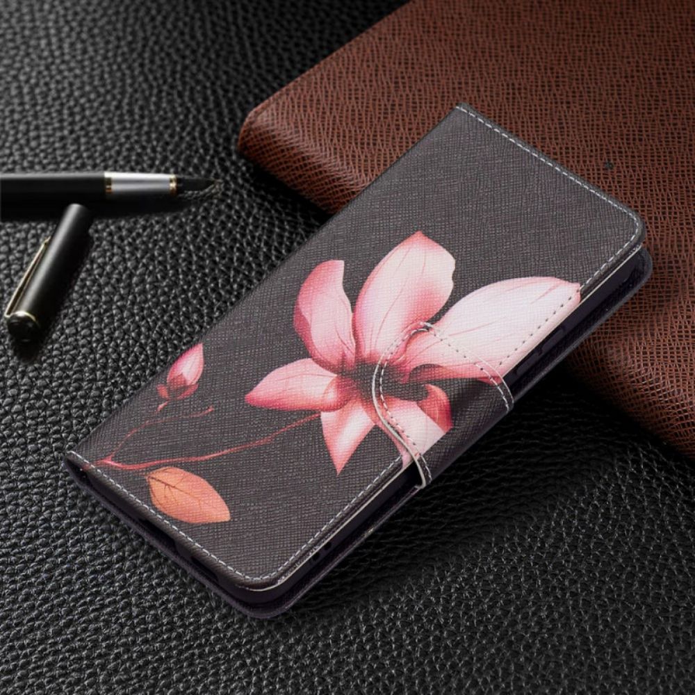 Folio-hoesje voor Samsung Galaxy S22 Plus 5G Roze Bloem