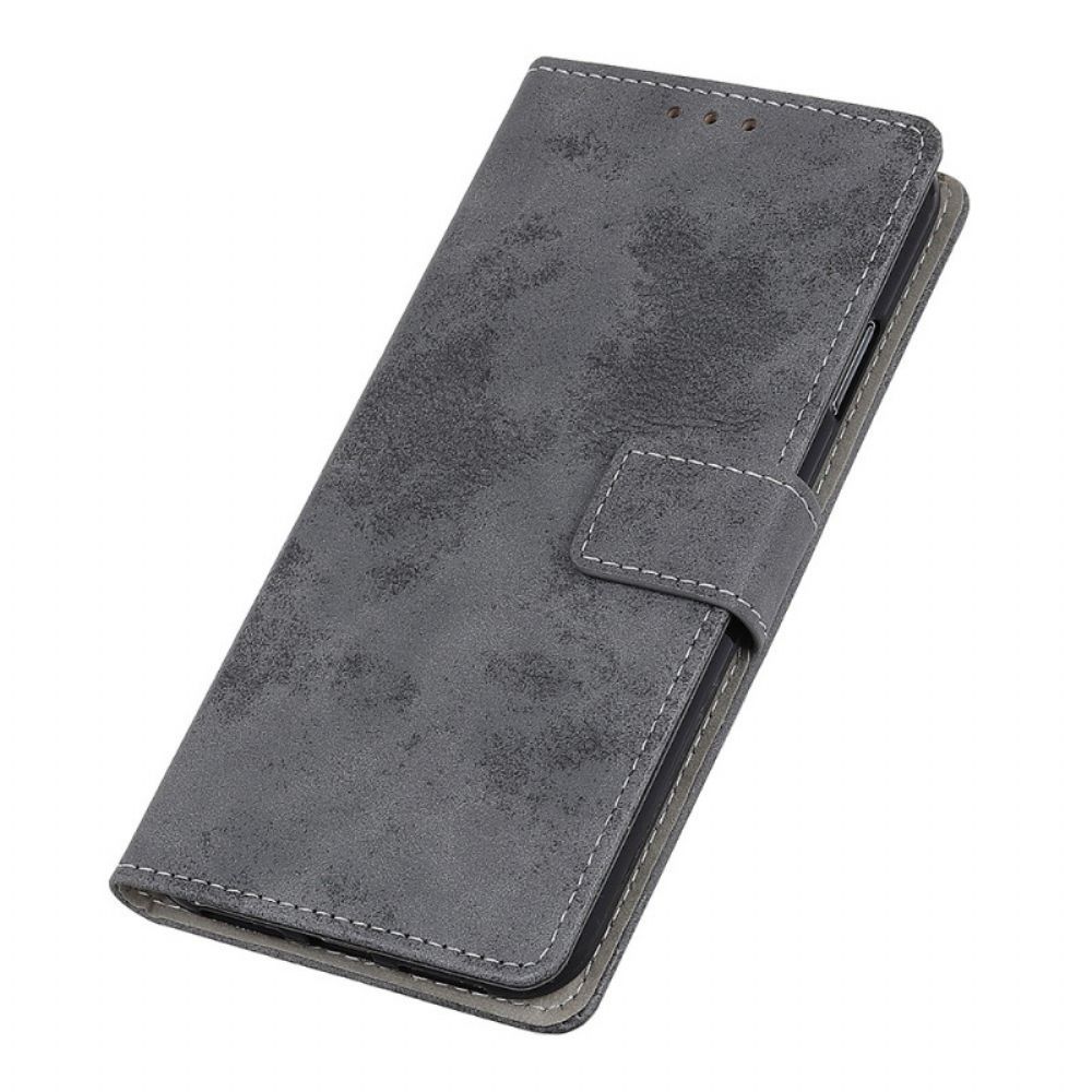 Folio-hoesje voor Samsung Galaxy S22 Plus 5G Vintage Leereffect