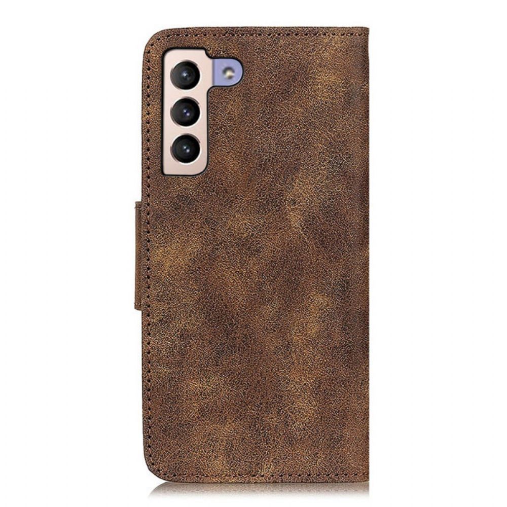 Folio-hoesje voor Samsung Galaxy S22 Plus 5G Vintage Splitleer