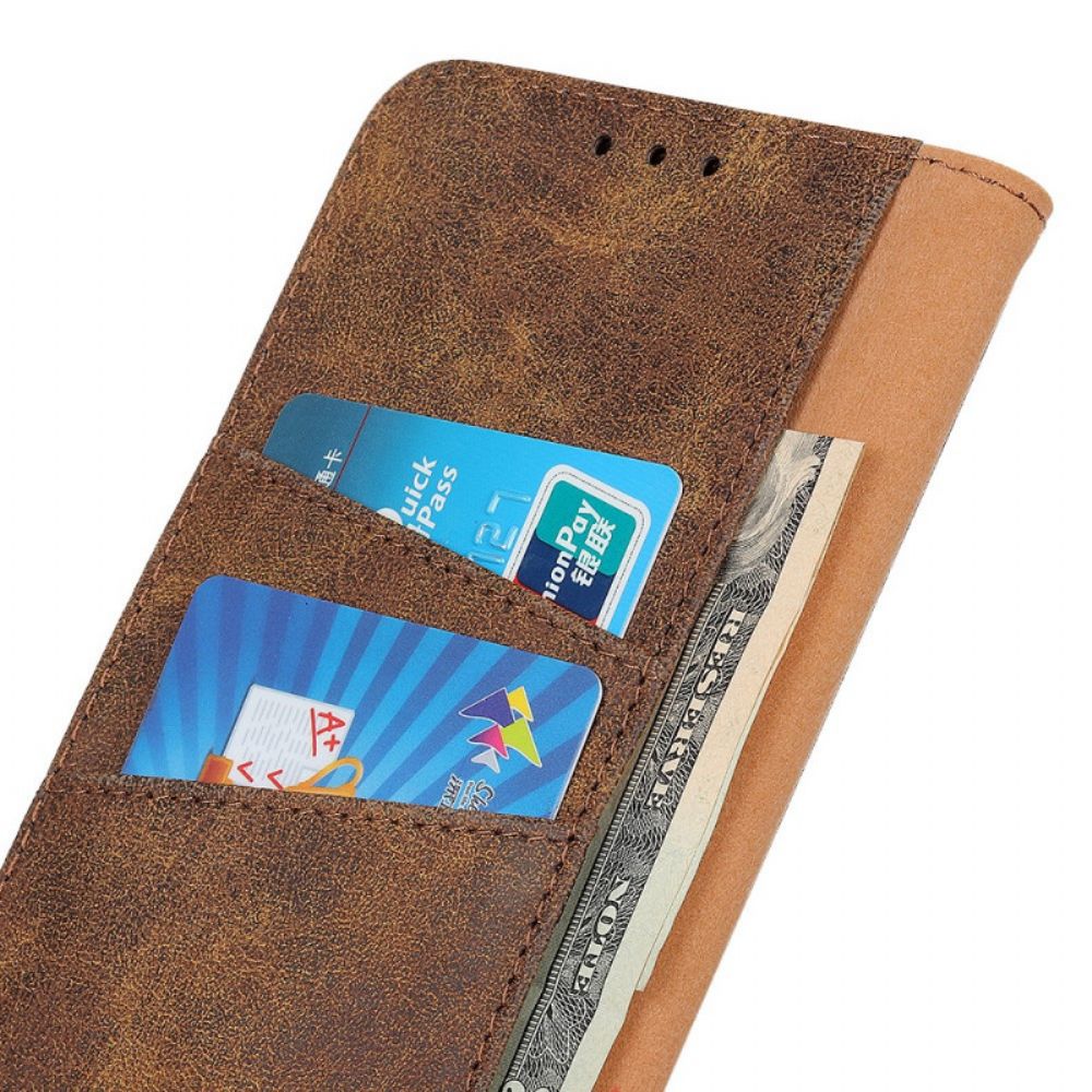 Folio-hoesje voor Samsung Galaxy S22 Plus 5G Vintage Splitleer