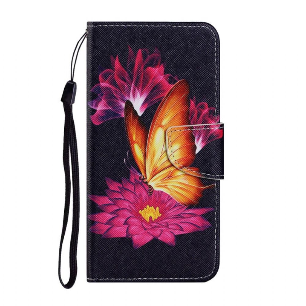 Folio-hoesje voor Samsung Galaxy S22 Plus 5G Vlinder En Lotus