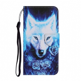 Folio-hoesje voor Samsung Galaxy S22 Plus 5G Witte Wolf