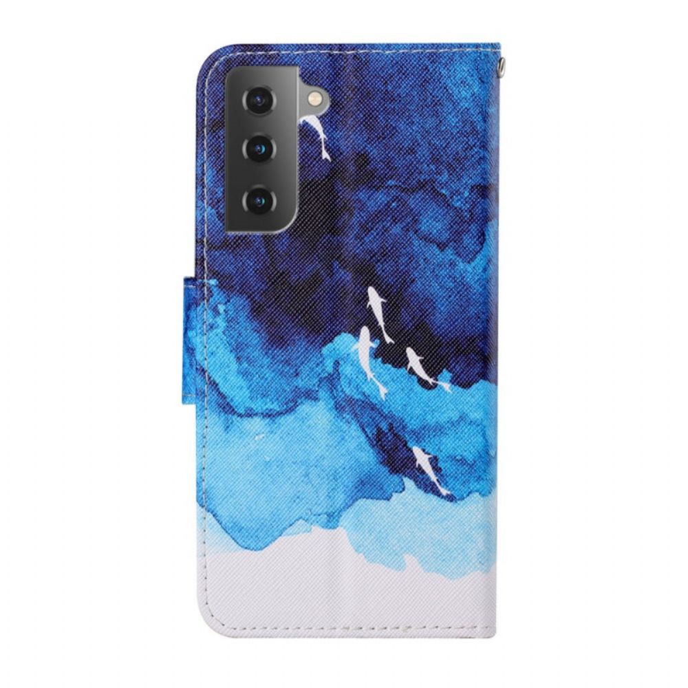 Folio-hoesje voor Samsung Galaxy S22 Plus 5G Zee Met Riem