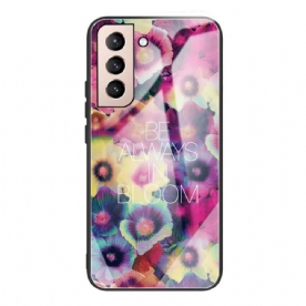 Hoesje voor Samsung Galaxy S22 Plus 5G Be Always In Bloom Gehard Glas